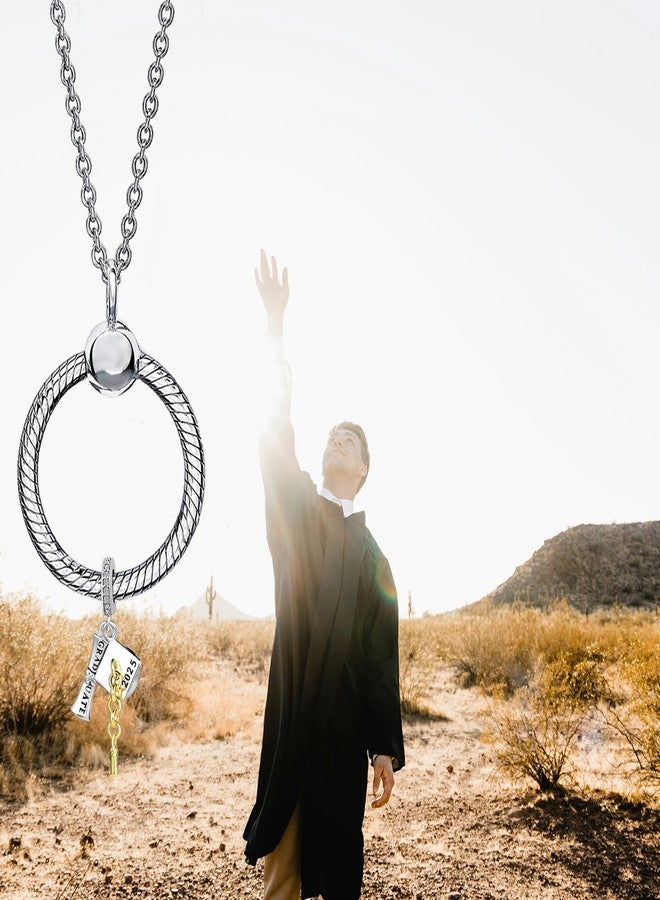 QeenseKc Graduation 2025 Dangle Charm Graduate Hat Cap Bead for Pandora Bracelet Necklace - Image 5