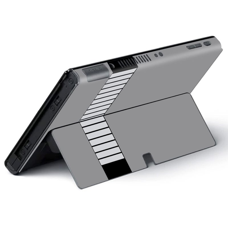 PlayVital Full Set Protective Stickers for Nintendo Switch OLED Model, Customized Vinyl Decal Skins for Switch OLED Console & Joycon & Dock & Grip - Classics NES Style - Image 5