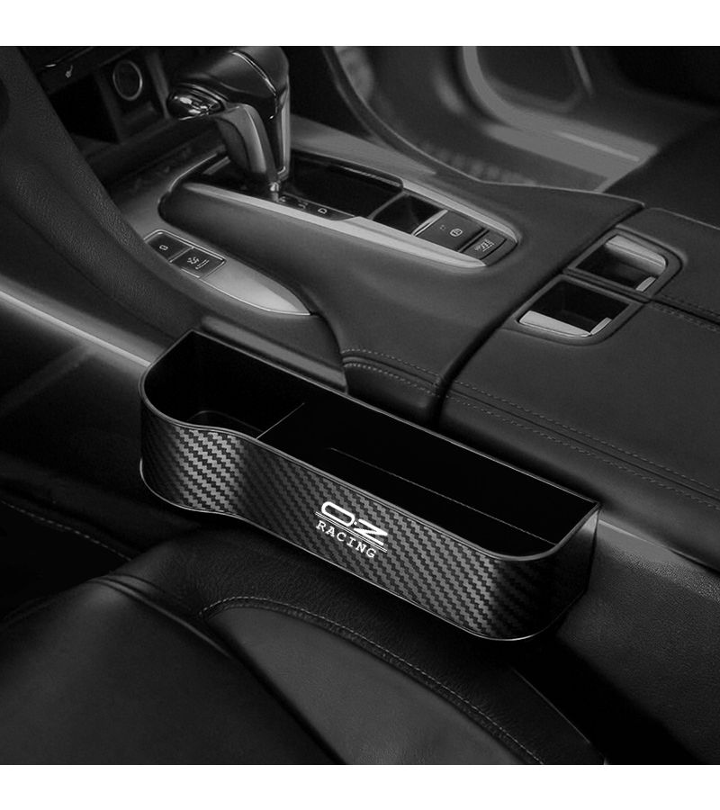 Black Carbon Fiber Storage Box 2pcs For OZ Car Seat Seam And Center Console Seam - Image 3