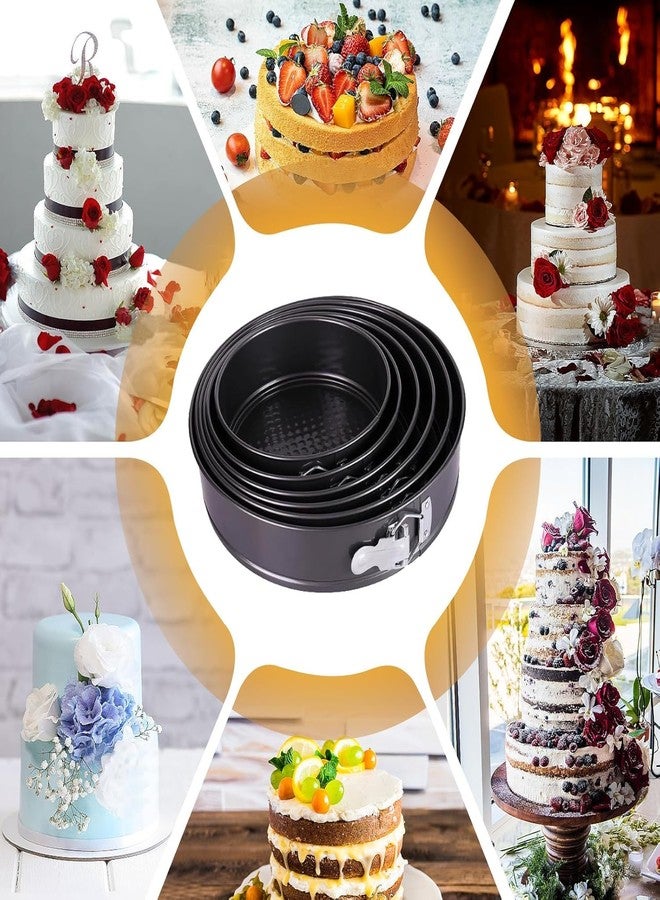 JOGIDO Springform Cake Pan Set with Removable Bottom (6 Sizes: 7, 8, 9, 9.5, 10.2 & 11 Inch) | Non-Stick Round Cake Mould for Baking | Leakproof Cheesecake Baking Pan | Easy Release Bakeware for Oven - Image 2