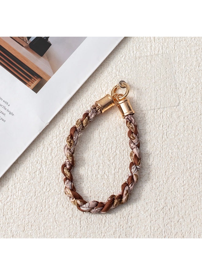 NIBEMINENT Beaded Phone Lanyard, Anti Lost Removable Wrist Strap, Short Chain Bracelet Pendant, Phone Keychain Lanyard,9/Brown - Image 1