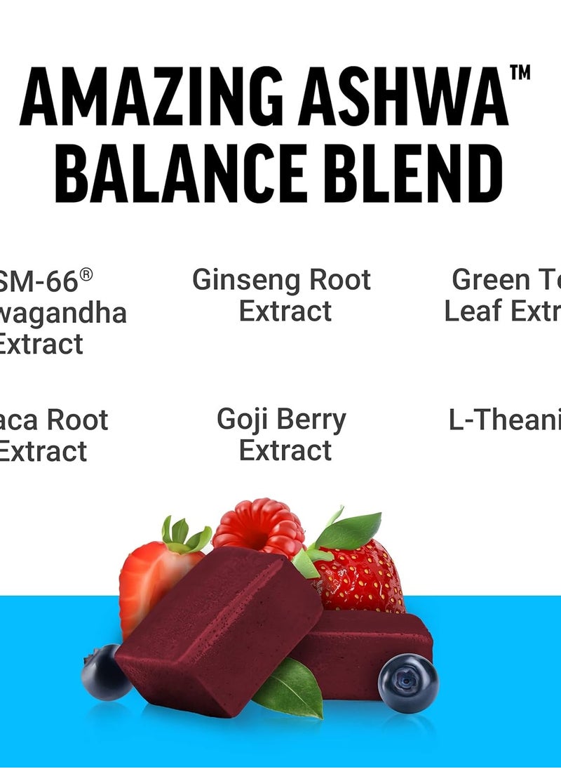 Force Factor Force Factor Amazing Ashwa for Stress Relief, Memory, Focus, and Immune Support Health, Ashwaganda Supplement with KSM-66 Ashwagandha for Stress, 60 Soft Chews  - Image 3