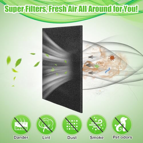 MADHOLLY 15.7" x 59" Extra Large Cuttable Air Conditioner Filters - Cut to Fit Carbon Pad Air Purifier Filters, Washable Reusable Foam Pad Pre Filter Roll for Air Filters AC Window Unit Charcoal Sheet - Image 4
