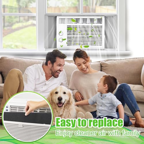 MADHOLLY 15.7" x 59" Extra Large Cuttable Air Conditioner Filters - Cut to Fit Carbon Pad Air Purifier Filters, Washable Reusable Foam Pad Pre Filter Roll for Air Filters AC Window Unit Charcoal Sheet - Image 3