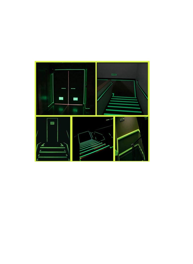 COMO Luminous tape | glow in the dark | self-adhesive | removable | waterproof | 1" x 9.14M | Night Security Alert | Party Tape - Image 3