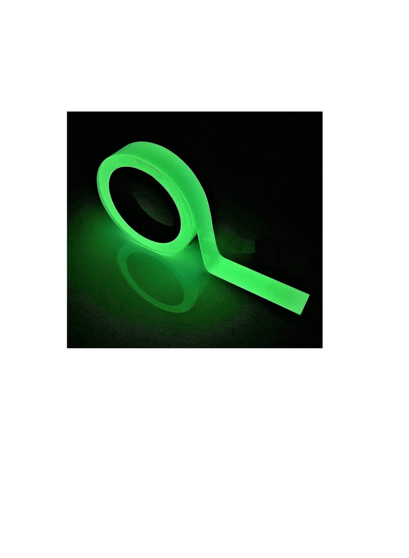 COMO Luminous tape | glow in the dark | self-adhesive | removable | waterproof | 1" x 9.14M | Night Security Alert | Party Tape - Image 1