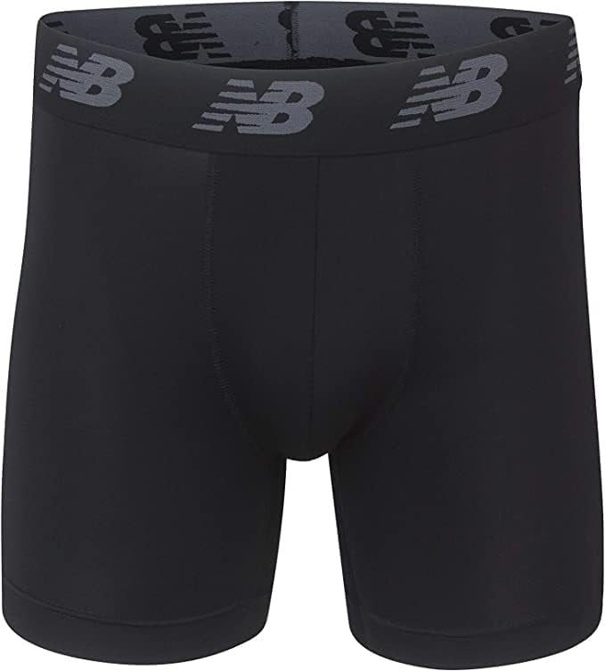 New Balance Men's Performance 5" No Fly Boxer Brief, 4-Pack, Black/Hi-Lite/Team Royal/Lead, X-Large (NB3017-4) - Image 5