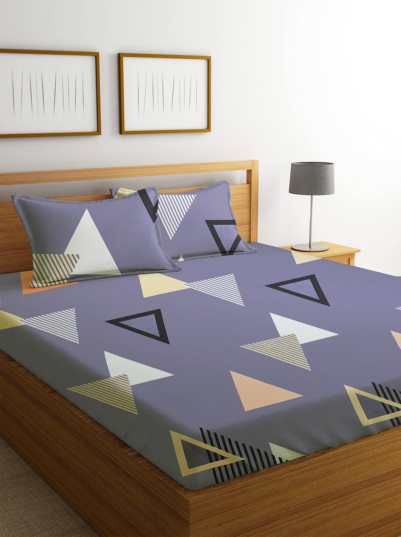 BSB HOME® 3D Printed 144 Tc Microfiber Double Bedsheet with 2 King Size Pillow Covers (Whitea and Yellow Flower, 90X90 Inches) - Image 3