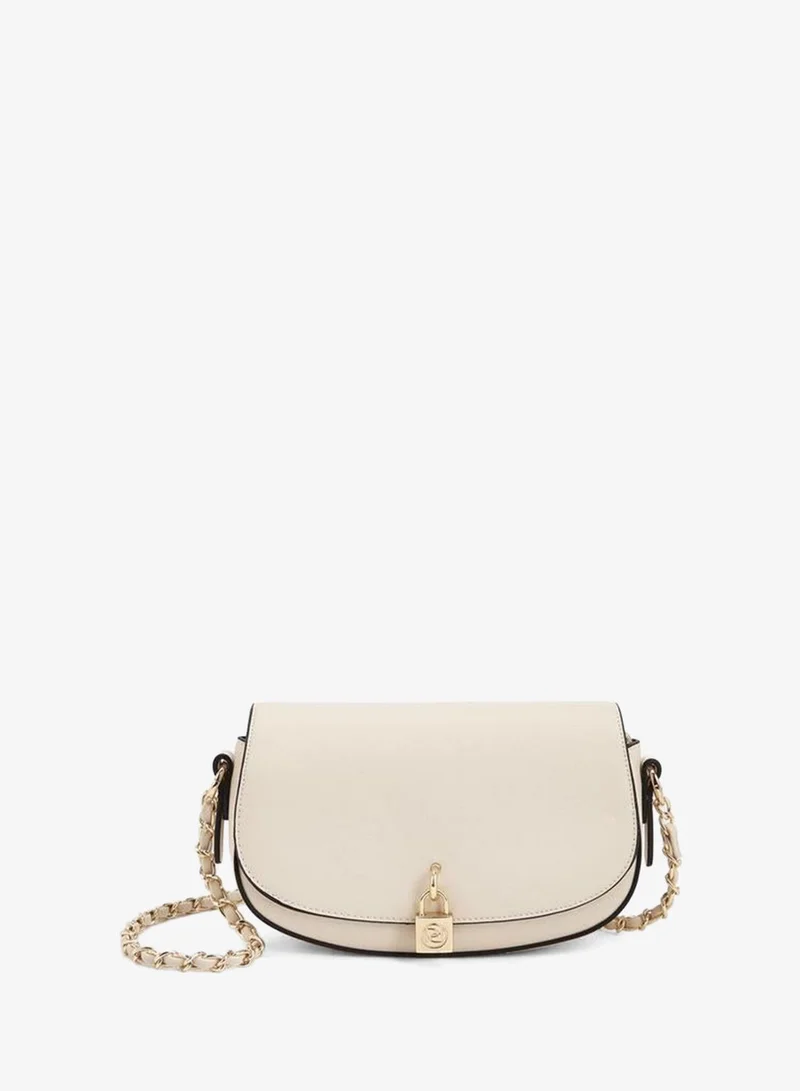 Solid Crossbody Bag With Chain Strap