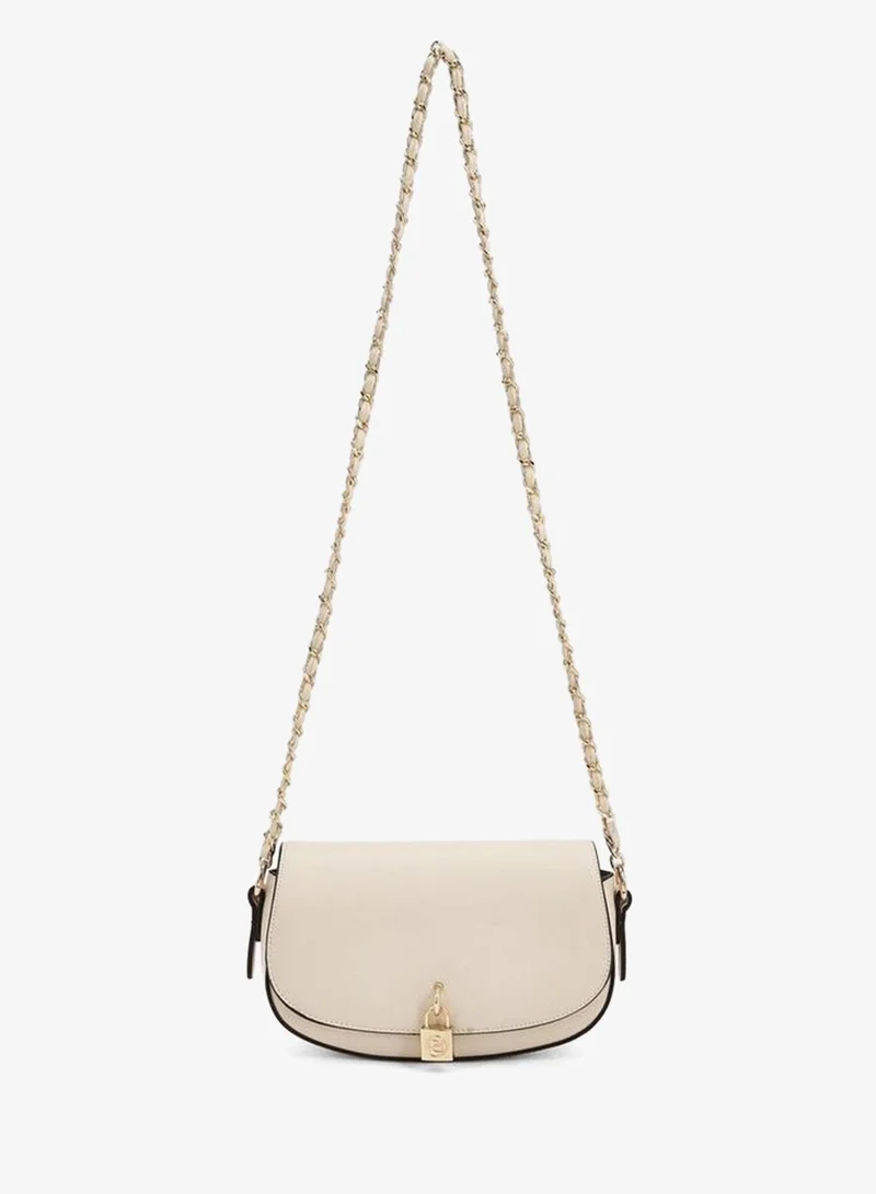 Paprika BEIGE Solid Crossbody Bag With Chain Strap for Women | Best Price UAE