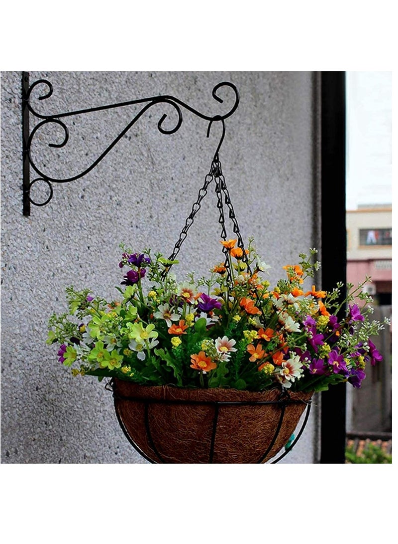 Generic 2PCS Hanging Plant Brackets, Black Outdoor Hanging Hook Bracket for Plants Bird Feeder Lantern Wind Chimes  - Image 2