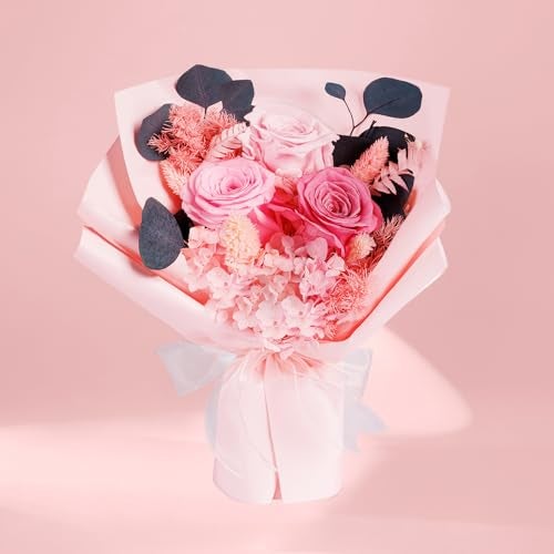 Bonsion Flowers Gifts for Mom, Flower for Delivery, Preserved Roses Bouquets, Pink Roses, Birthday Gifts for Women, Mothers Day Flowers for Wife - Image 2