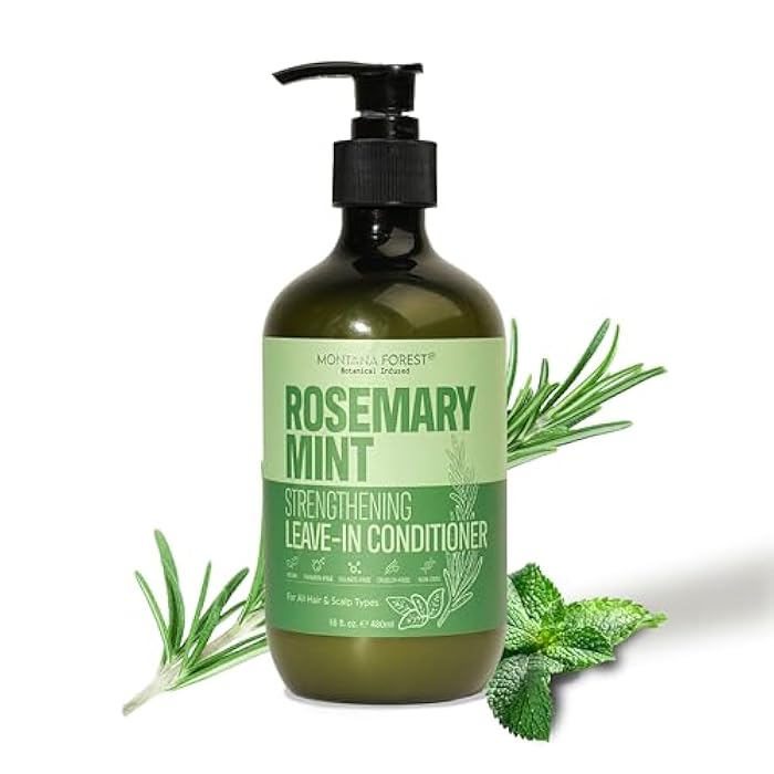 Rosemary Mint Strengthening Leave-In Conditioner - 16 fl oz | Natural Botanical Hair Care | Nourishing and Strengthening for All Hair Types | Sulfate-Free, Paraben-Free, and Non-GMO - Image 1