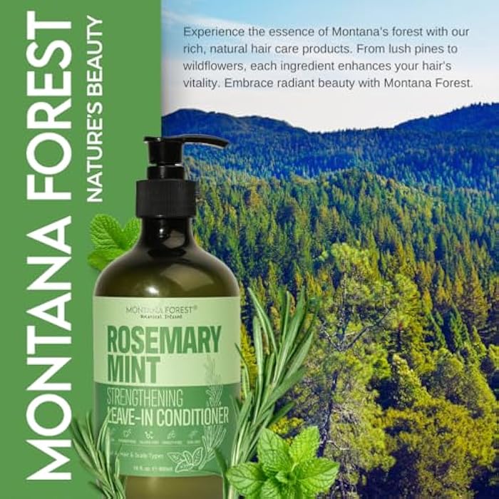 Rosemary Mint Strengthening Leave-In Conditioner - 16 fl oz | Natural Botanical Hair Care | Nourishing and Strengthening for All Hair Types | Sulfate-Free, Paraben-Free, and Non-GMO - Image 2