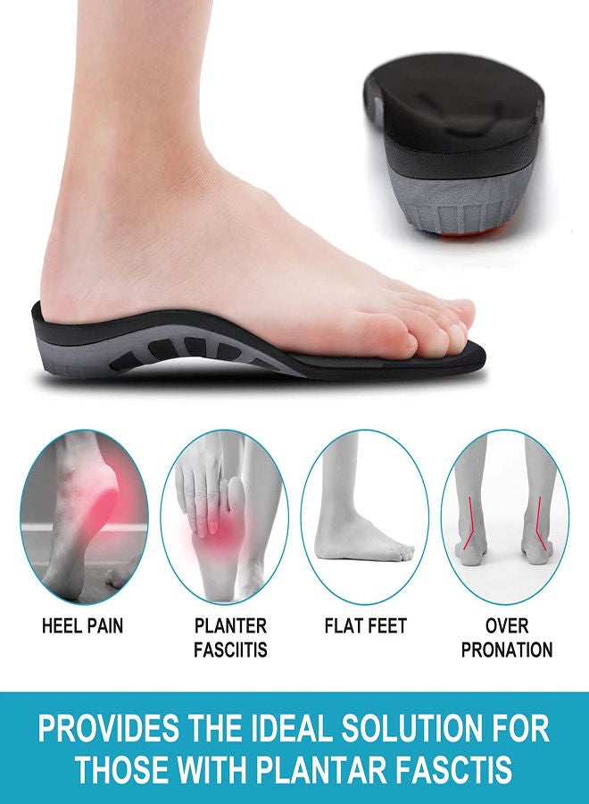 SYOSI Orthotic Insoles, Plantar Fasciitis Insole, for Plantar Fasciitis Flat Feet Leg, Anti Fatigue Arch Support Shoe Insert Men Women, Relieve Foot Pain Work Boot Insoles for Standing All Day (XL: 43-44)  - Image 5
