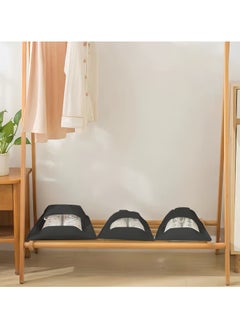 Beauenty 12-Pack Large Travel Shoe Storage Bags, Non-Woven Shoe Pouches with Transparent Window, Drawstring Shoe Organizers for Home and Travel (Black)  - Image 5