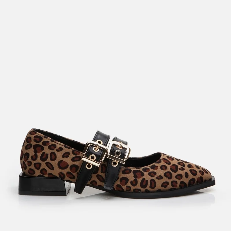 Hotiç 01AYH295000A137 MARY Jane Leopard Patterned Women's Loafer