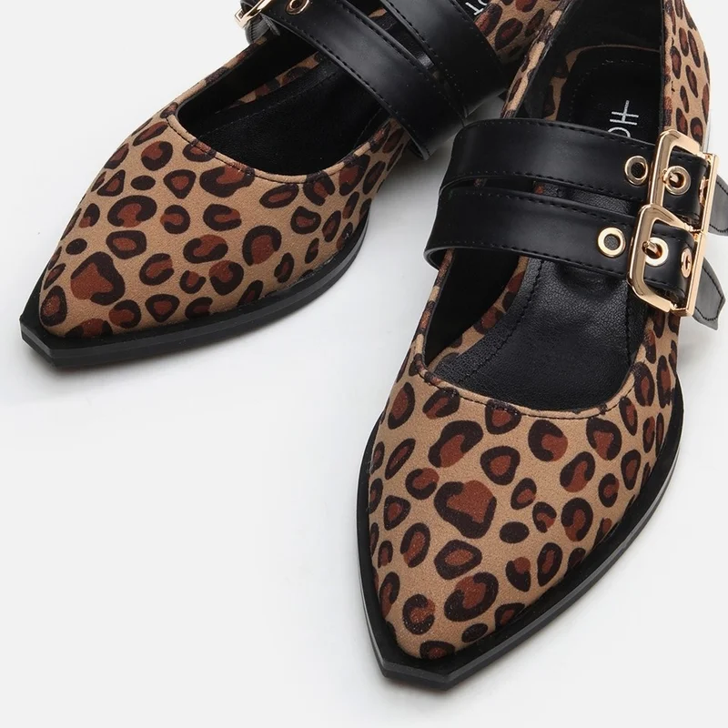 Hotiç 01AYH295000A137 MARY Jane Leopard Patterned Women's Loafer