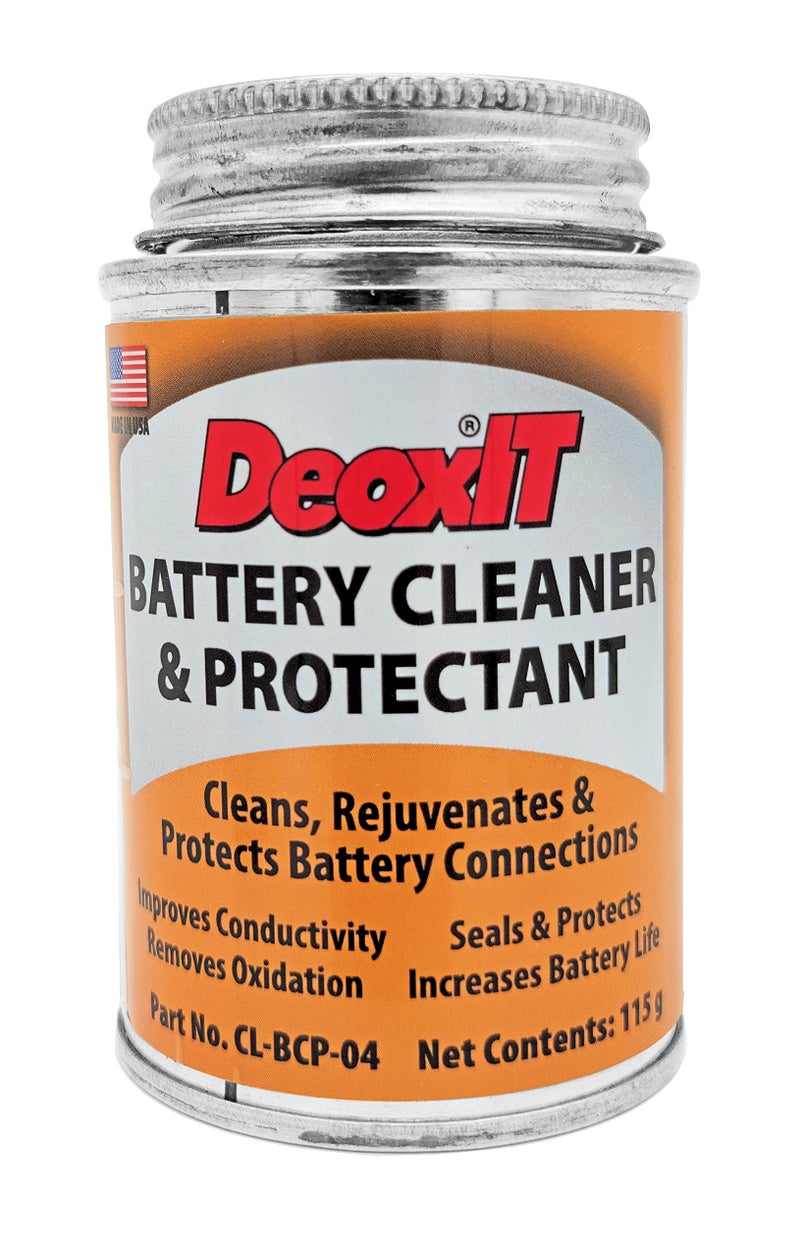 Caig DeoxIT Battery Cleaner Protectant with Brush Lid 118 g CLBCP04