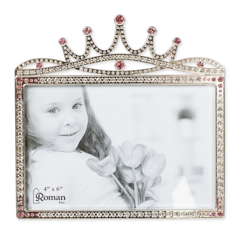 Roman Roman Giftware Inc.  Caroline Collection  New Baby  6"" H Princess Crown Frame Religious  Inspirational  Durable (6x1x5) - Image 3