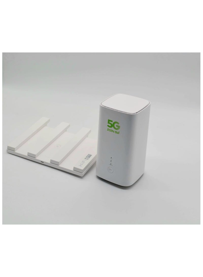 Zain 5G Whole Home WiFi 6 plus(5G CPE 5&AX3 Mesh) Automatic Mesh Network WHITE - Image 3