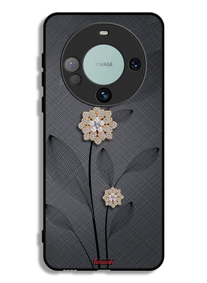 Tolwak Huawei Mate 60 Protective Case Cover Diamond Flowers Art - Image 1