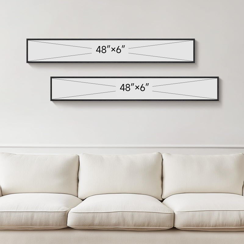 Cuspin Long Narrow Framed Green Vertical Abstract Wall Art Set, 2 Piece Modern Canvas Prints Paintings Artwork for Walls, Green White Minimalist Pictures for Living Room Bedroom Entryway Hallway Wall Decor - Image 3