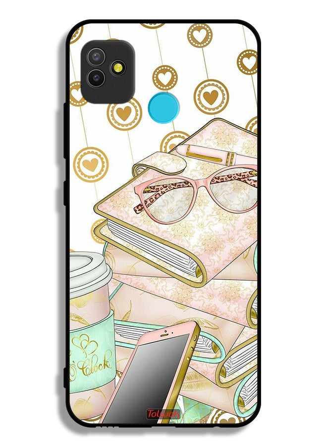 Tolwak Tecno Pop 5 Protective Case Cover Glasses On Books - Image 2