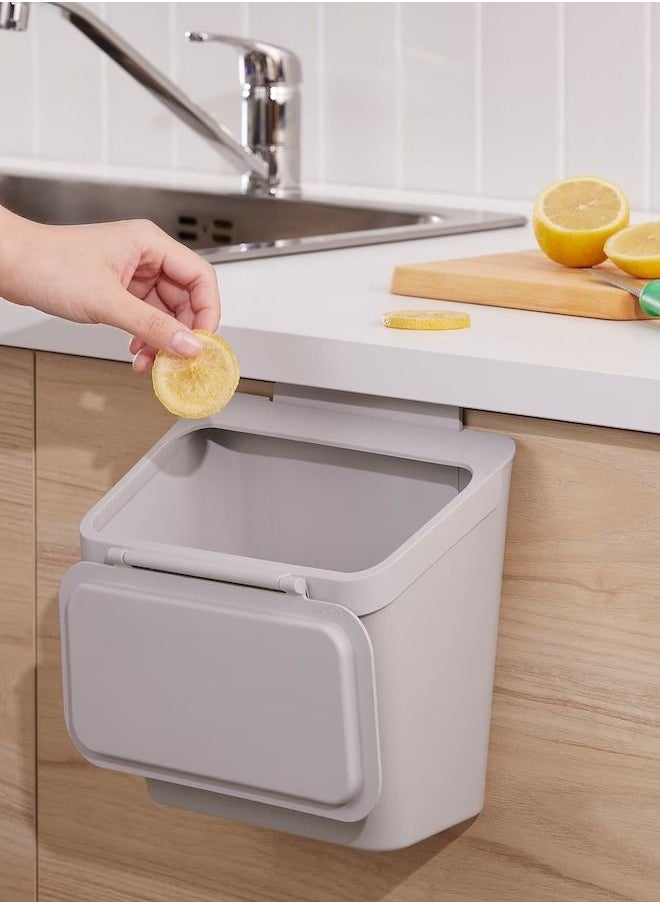 Waste bin for door cabinet, light grey