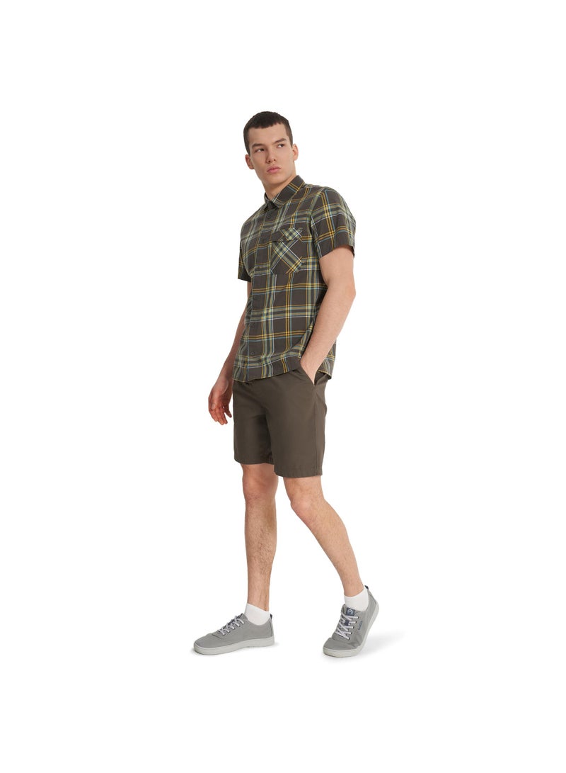 Outventure Men's Shorts Dark Brown, Outventure, Soft Cotton Fabric, Loose Fit, 3 Practical Pockets, Comfortable and Stylish for Active Lifestyles - Image 3