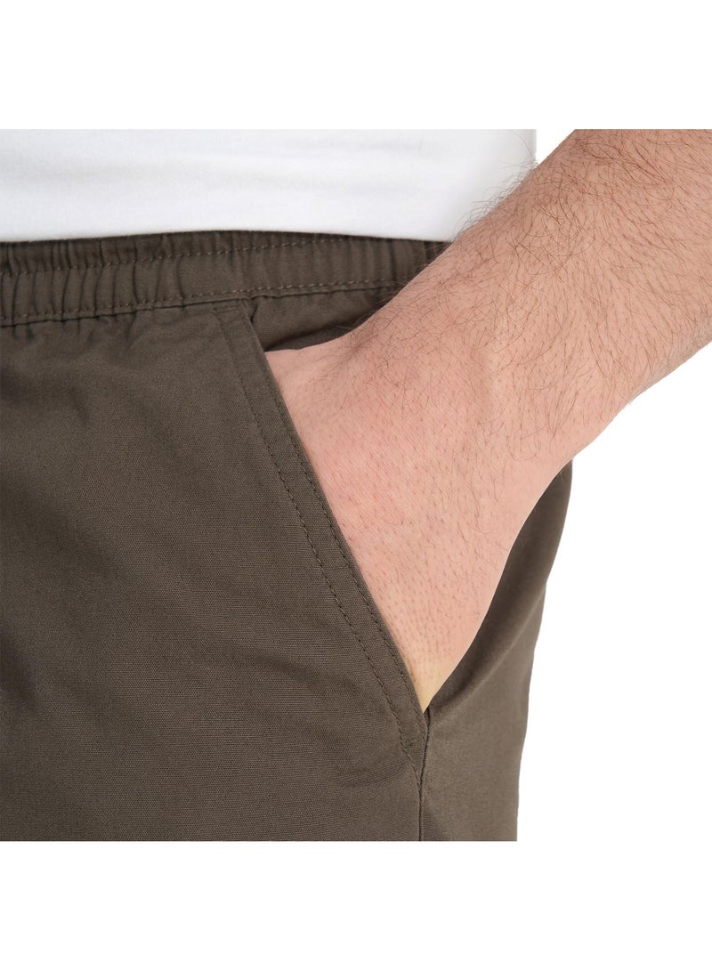 Outventure Men's Shorts Dark Brown, Outventure, Soft Cotton Fabric, Loose Fit, 3 Practical Pockets, Comfortable and Stylish for Active Lifestyles - Image 4