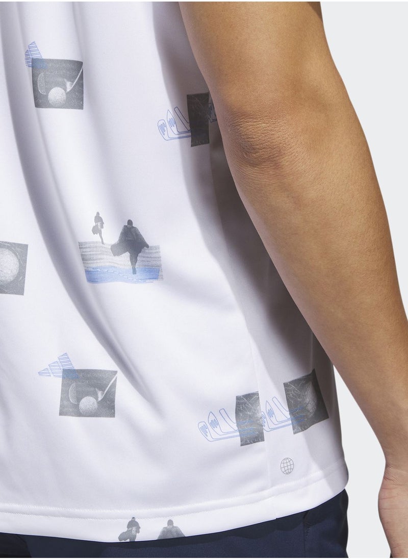 Adidas - Allover Print Polo - Image 1