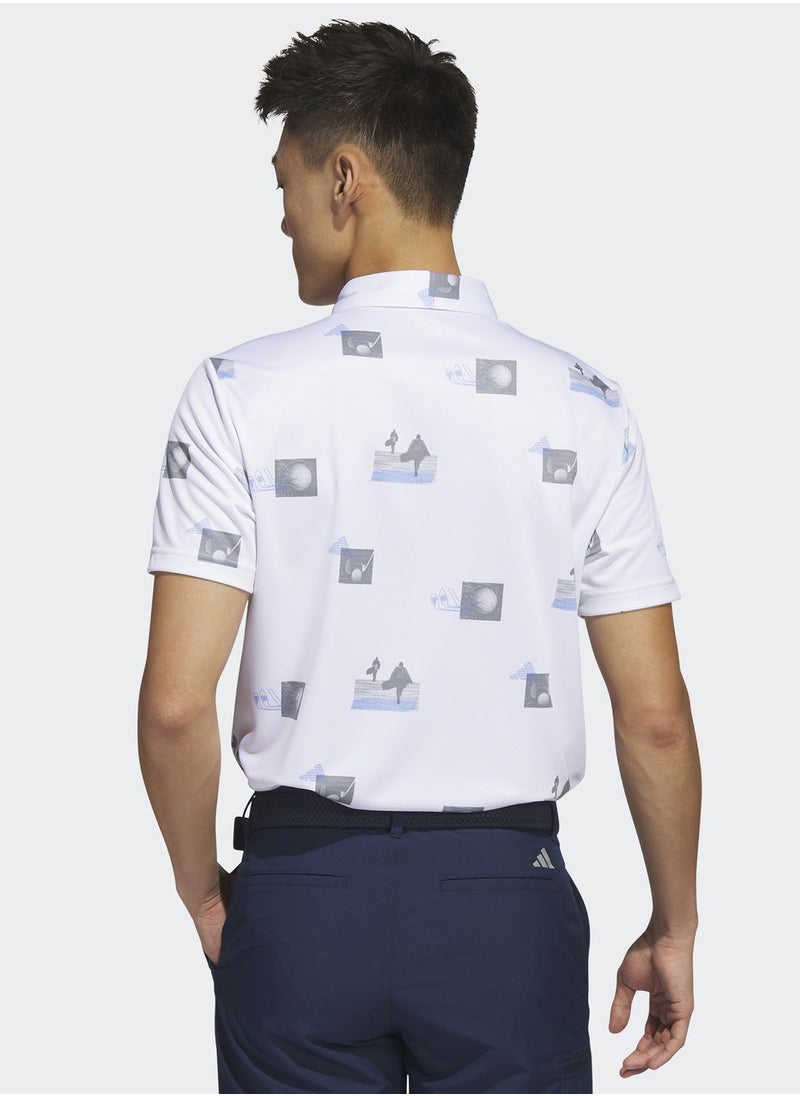 Adidas - Allover Print Polo - Image 1