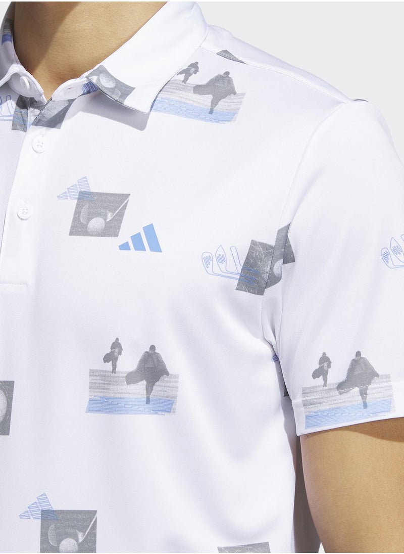 Adidas - Allover Print Polo - Image 1