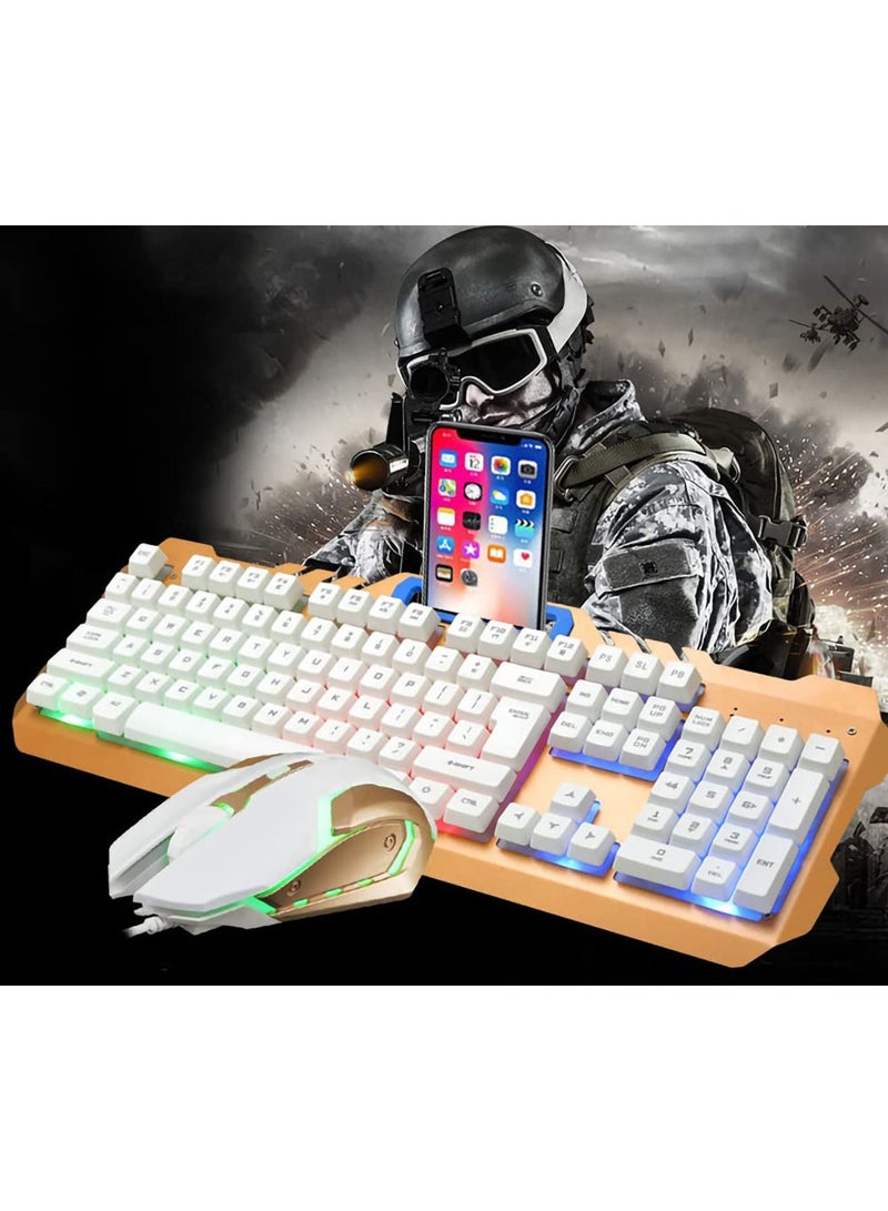 Y&D Wired USB Lighting Mechanical Feel Computer Keyboard Mouse Sets for PS4/PS3/Xbox One and 360 Gaming Keyboards - Image 2