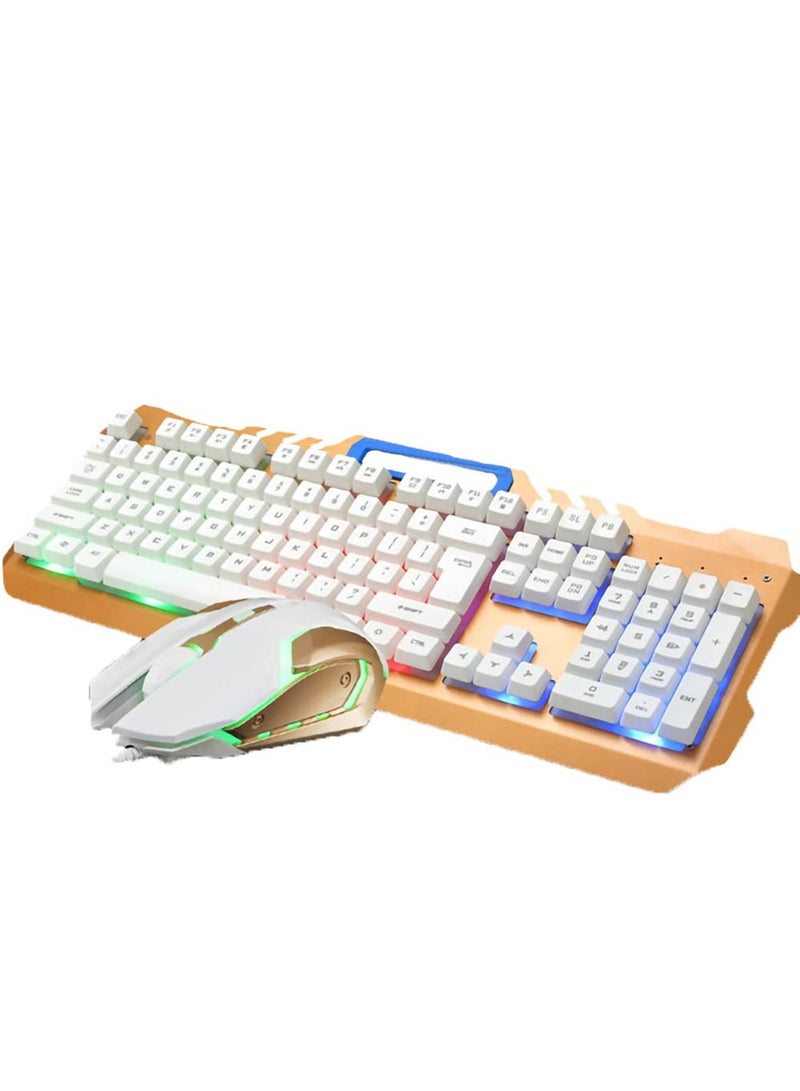 Y&D Wired USB Lighting Mechanical Feel Computer Keyboard Mouse Sets for PS4/PS3/Xbox One and 360 Gaming Keyboards - Image 1