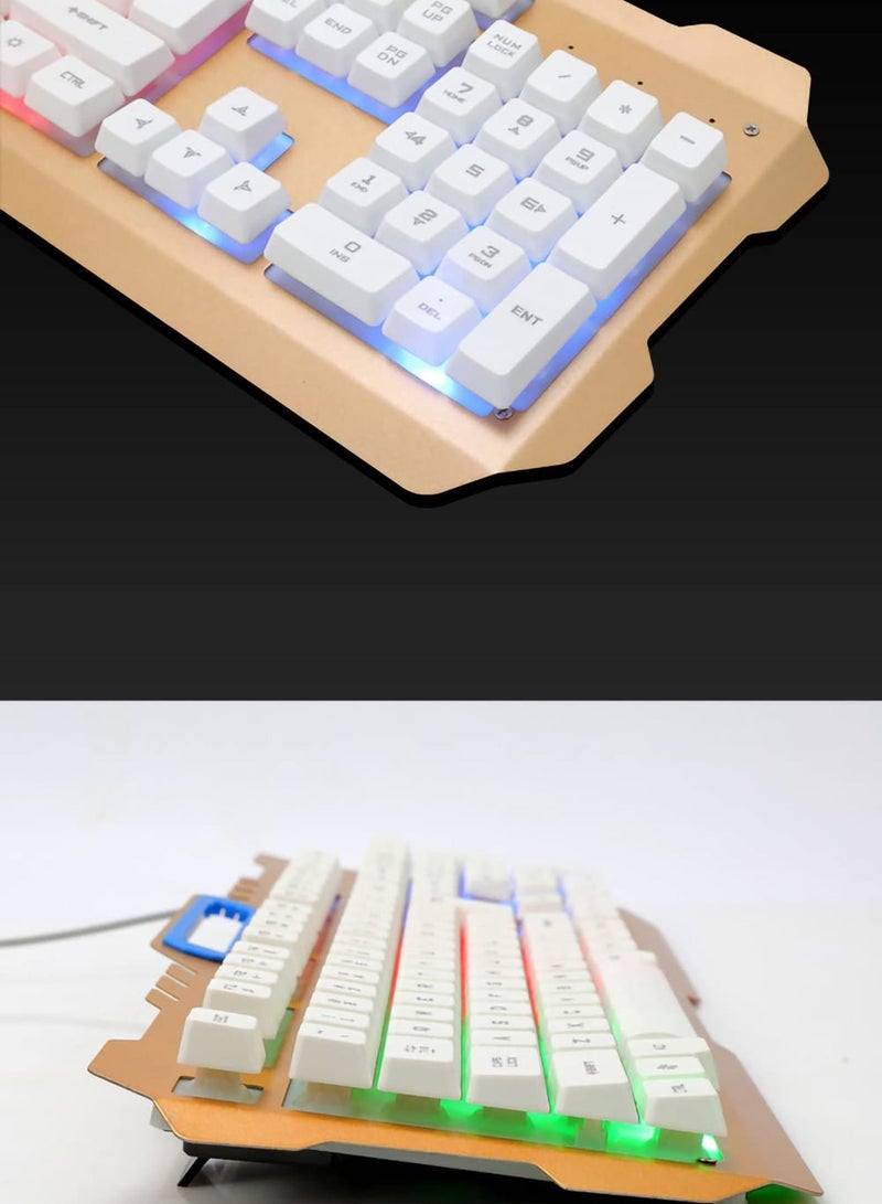 Y&D Wired USB Lighting Mechanical Feel Computer Keyboard Mouse Sets for PS4/PS3/Xbox One and 360 Gaming Keyboards - Image 5