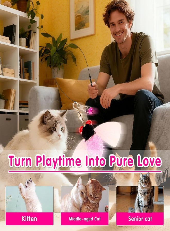 Walfront Interactive Insect Cat Toy for Indoor Cats | Bug Feather Wand with Metal Handle and 3 Realistic Insect Attachments for Exercise, Enrichment and Fun Play for Kittens and Adult Cats - Image 5