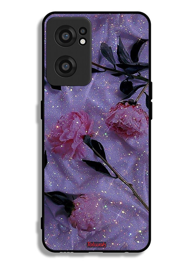 Tolwak OnePlus Nord CE 2 5G Protective Case Cover Glitter Roses - Image 2