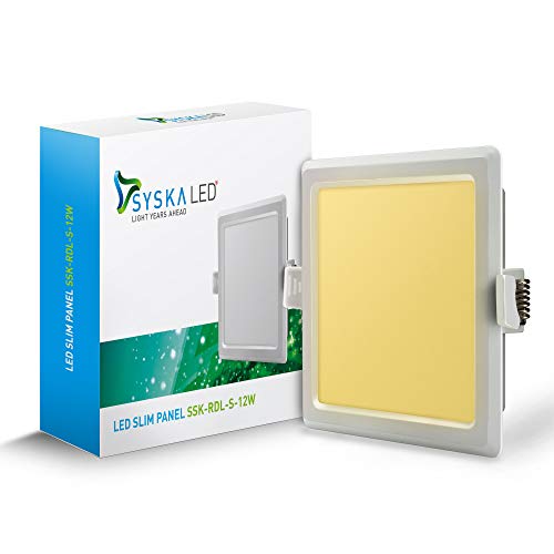 SYSKA (RDL-S-12W 3000K Yellow, Cool Day Light, Polycarbonate Led Slim Downlight - Image 1