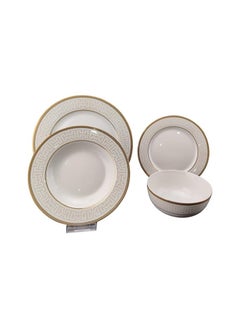 Classic kitchen 24 Piece white porcelain Dinner Set| 10.5 inch dinner plate,8.5 soup plate,7.5 dessert plate and 5.5 bowl | bone China dinnerware set for for 6 person - pzsku/ZA12096648248B9A1A6D3Z/45/_/1720880720/c92855fb-5c23-4c86-8e92-744bcbdf4b2b