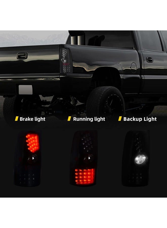 DWVO LED Taillights Tail Light Assembly Compatible with 1999 2000 2001 2002 2003 2004 2005 2006 Chevy Silverado / 2007 Silverado Classic Body Style / 99 00 01 02 03 GMC Sierra Replacement Tail Lamps - Image 2