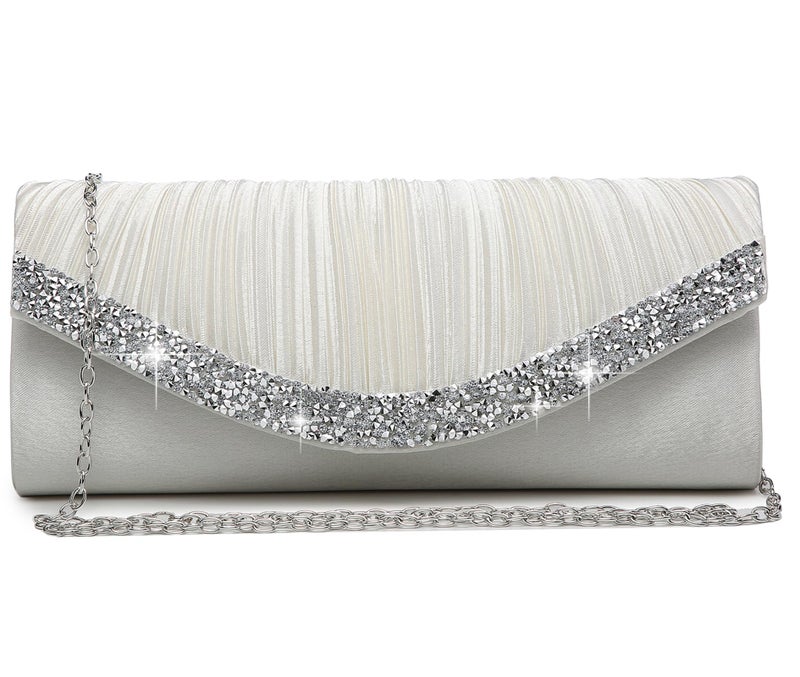DASEIN Dasein Clutch Purses for Women Evening Bags Formal Clutches with Rhinestones for Wedding Party Prom Dressy Purse - Image 1