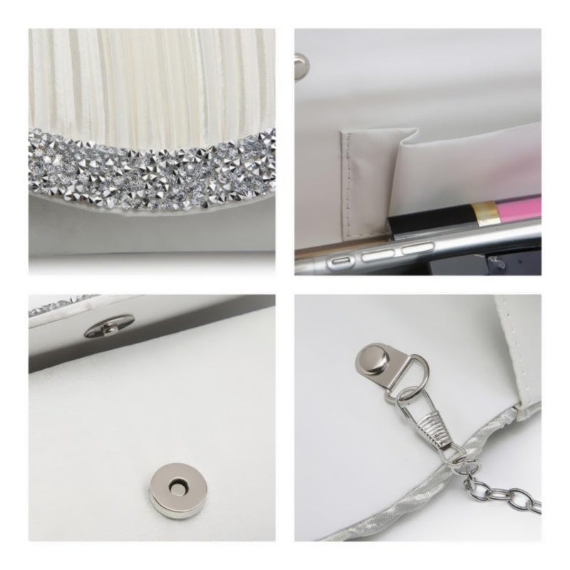 DASEIN Dasein Clutch Purses for Women Evening Bags Formal Clutches with Rhinestones for Wedding Party Prom Dressy Purse - Image 5
