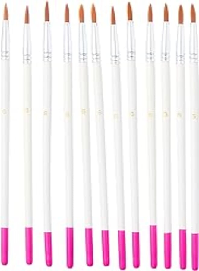Belal 251-6 Paint Brush and Brush Set, 12 Pieces, White