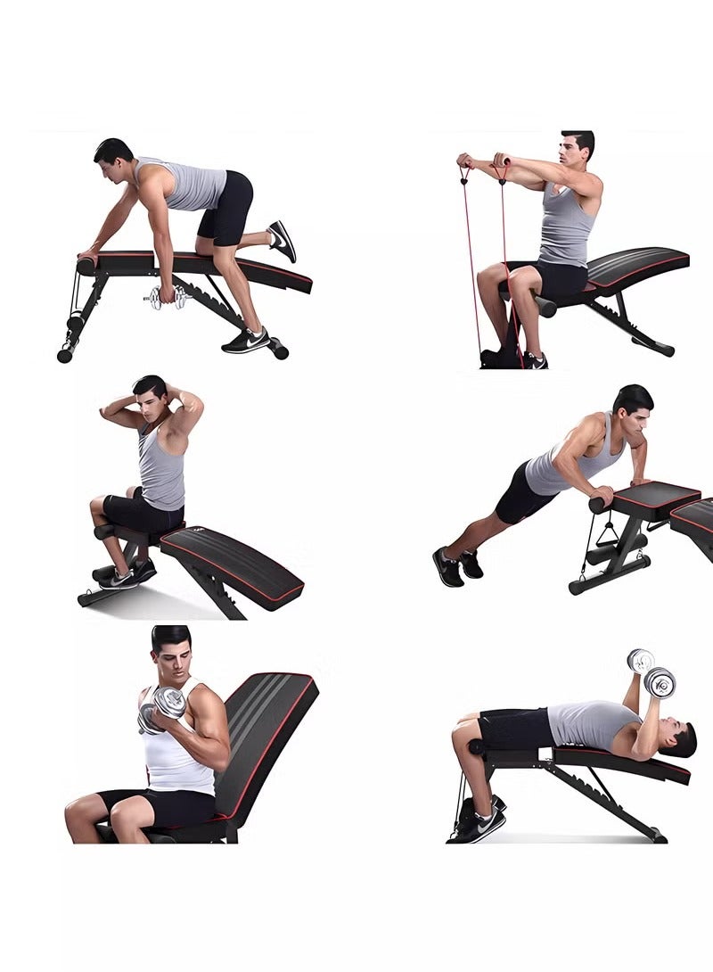 XiuWoo Adjustable Weight Bench, Utility Weight Benches for Full Body Workout, Foldable Incline Extension Decline Bench Press for Home Gym - Image 3