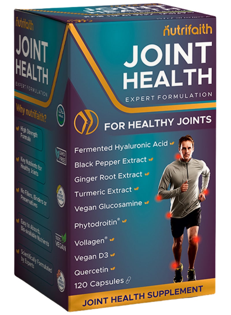 Nutrifaith Joint Health Supplement – Supports Joint Strength, Mobility & Flexibility – 120 Capsules - Image 2