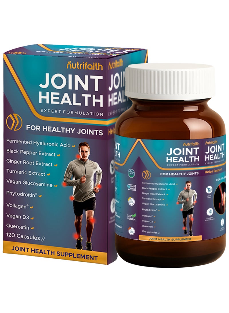 Nutrifaith Joint Health Supplement – Supports Joint Strength, Mobility & Flexibility – 120 Capsules - Image 1