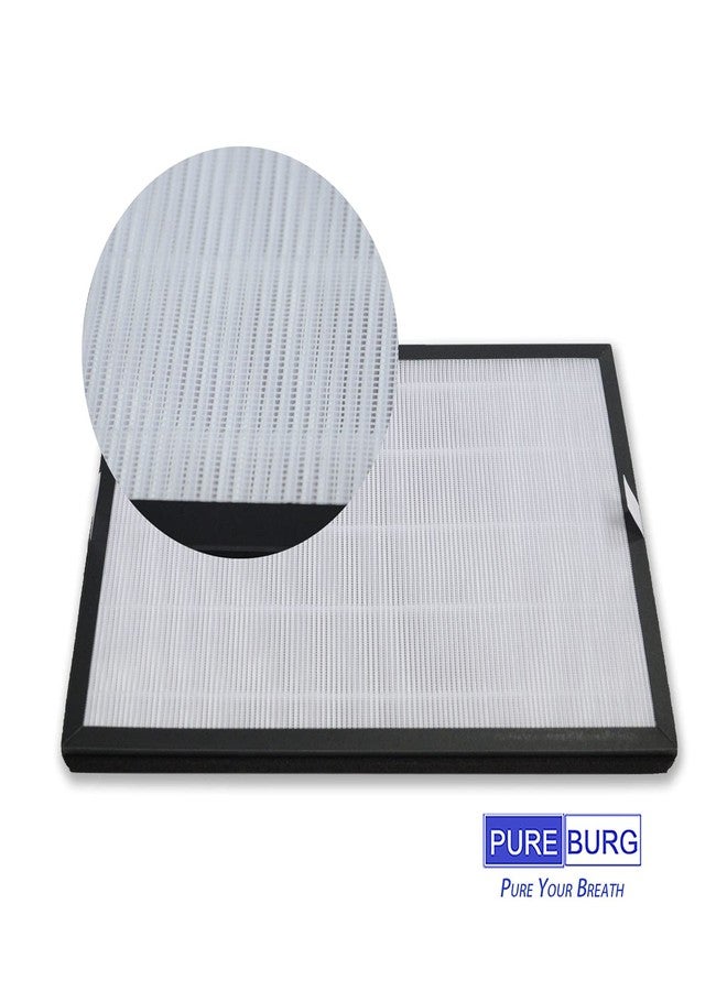 PUREBURG فلتر بديل من بيوربيرغ متوافق مع جهاز تنقية الهواء كولزر EPI-186، عبوة من قطعتين، فلتر H13 HEPA مع كربون نشط، فلتر 2 في 1، 4 مراحل لتنقية الهواء من الغبار والمركبات العضوية المتطايرة - Image 3