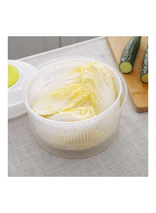 NIBEMINENT Multifunctional Salad Spinner White/Green 3L - Image 5